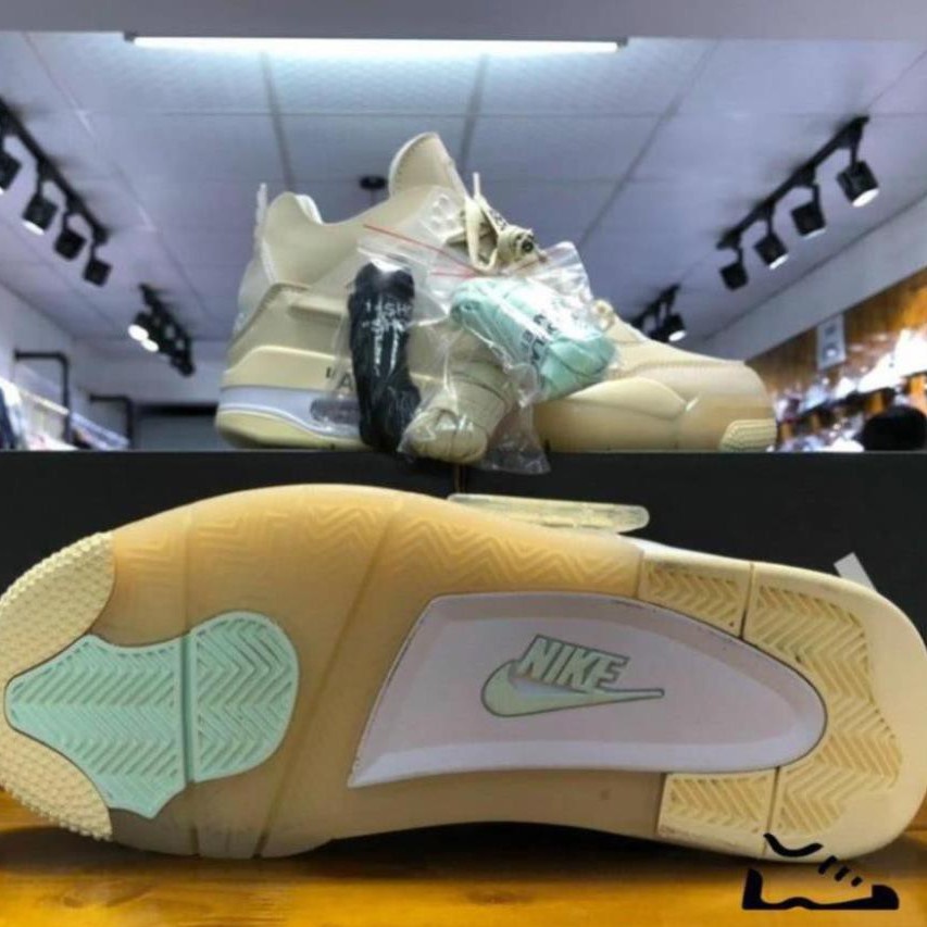 Giày  Jordan 4, Giày Sneaker JD4 Màu Vàng KemThời Trang Nam Nữ Full Box+Bill | BigBuy360 - bigbuy360.vn