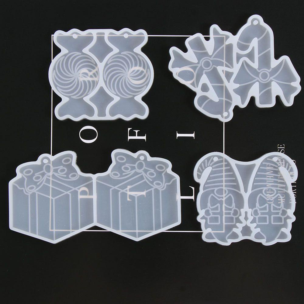 Set 5 Khuôn Làm Bông Tai Nhựa Resin UV Hình Vườn Hoa DIY|Khuôn Silicone Làm Đồ Trang Sức