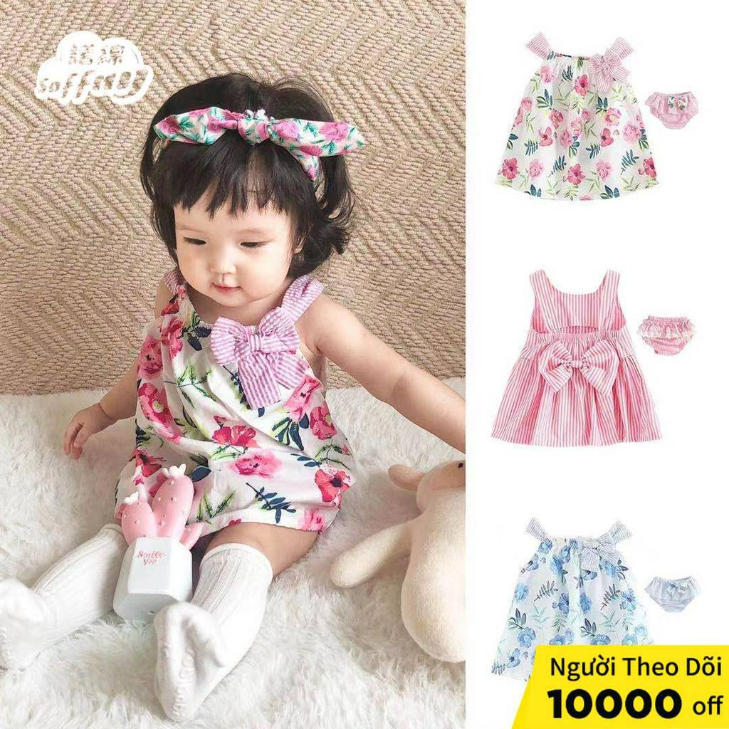 Soffny Đầm Soffny in họa tiết hoa đáng yêu cho bé