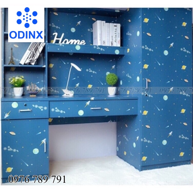 Giấy Dán Tường 3d Phòng Ngủ Có Keo Sẵn Hoa Văn Nổi - Decal Dán Tường 10m Trơn Vân Nhám Nổi ODINX