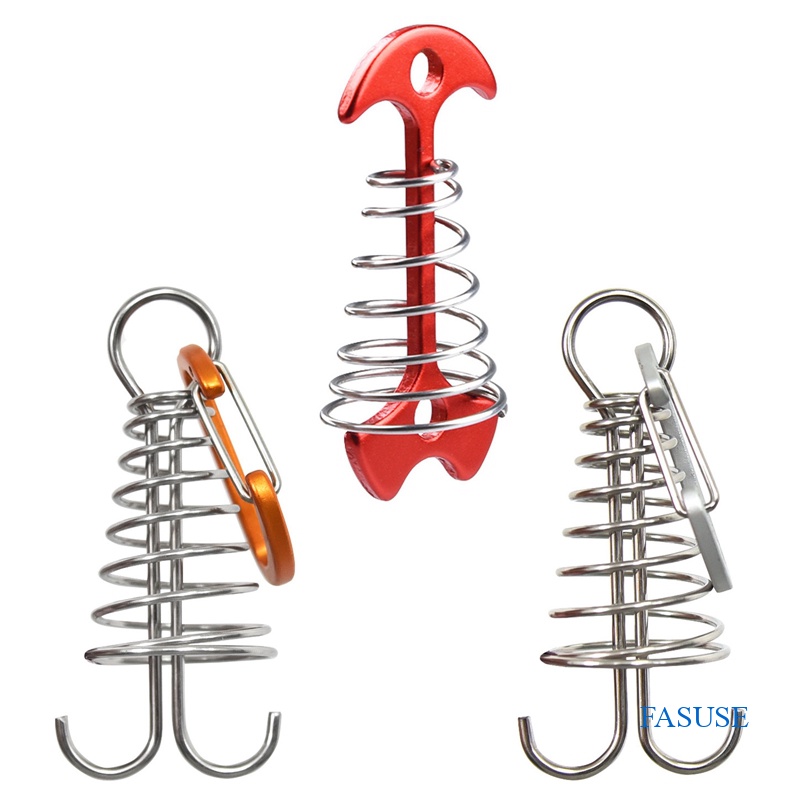 Set 10 Móc Lò Xo Hình Bạch Tuộc Dạng Xoắn Tiện Dụng Khi Đi Cắm Trại