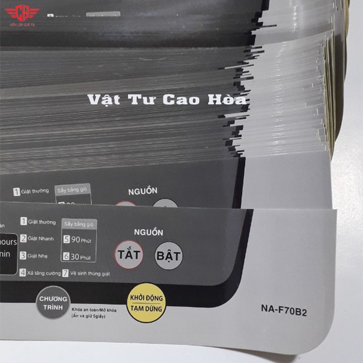 Tem phím máy giặt pana 7kg NA-F70B2 tem mặt phím