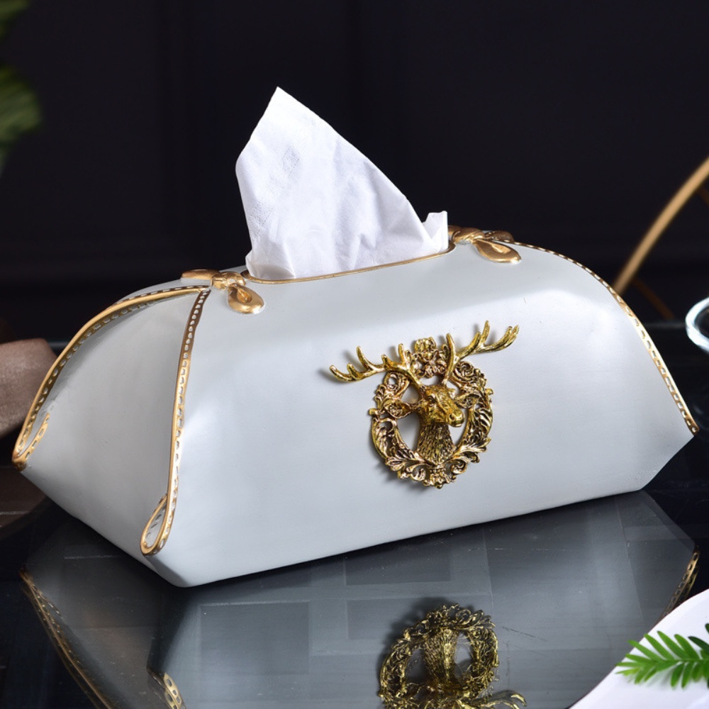 Hộp giấy đầu hươu nguyệt quế sang trọng - Hai màu xanh và trắng sang trọng