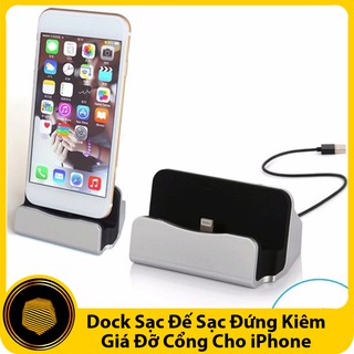 Dock Sạc Đế Sạc Đứng Kiêm Giá Đỡ Cổng Lightning Cho iPhone