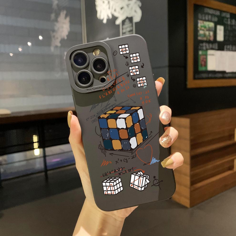 Ốp Điện Thoại Góc Vuông In Hình Rubik Cho Xiaomi Redmi Note 11 Pro 5G 11S 10 Pro 4G 10S Redmi 10C 9C A1