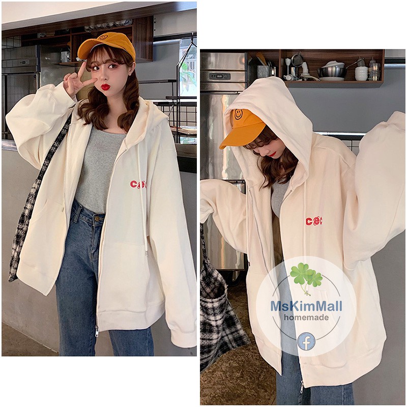 Áo khoác Ulzzang nỉ Ngoại CAO CẤP Unisex form rộng style Hàn cute | WebRaoVat - webraovat.net.vn