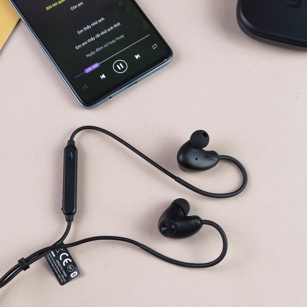 Tai nghe bluetooth Motorola nhét tai thể thao không dây chống ồn chủ động ANC- Verve Loop 500ANC