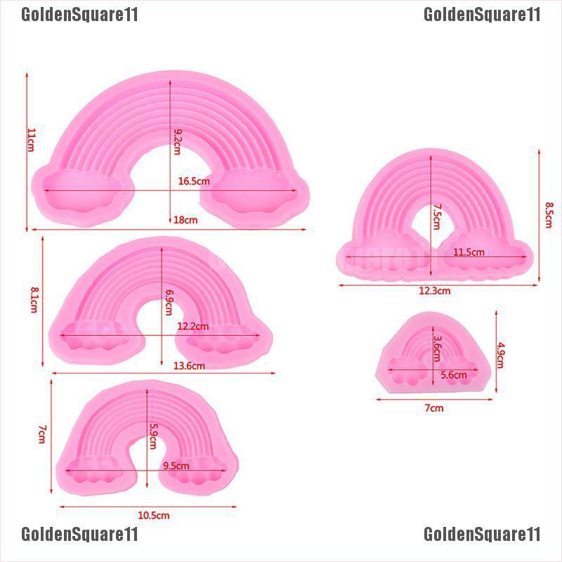 Khuôn silicone Tạo Hình Cầu Vồng Trang Trí Bánh