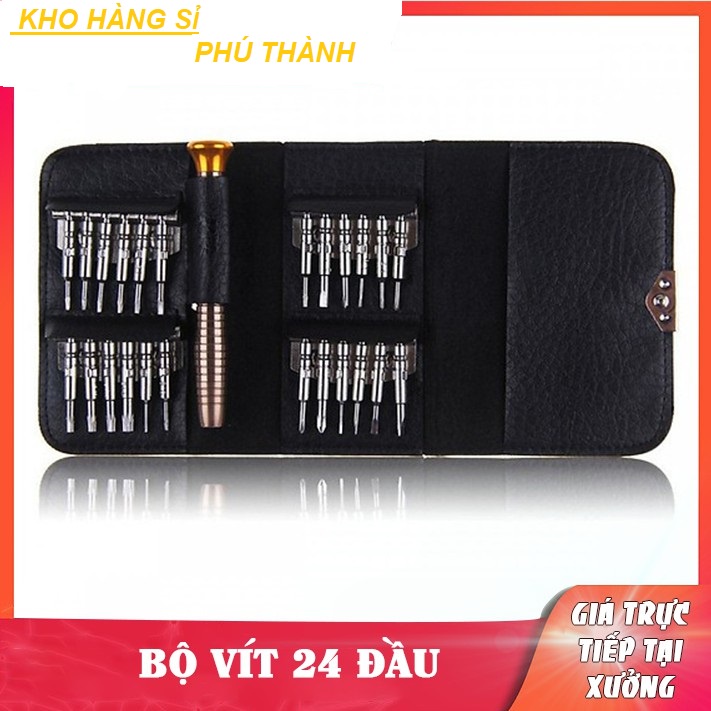 Bộ tua vit 24 đầu  tháo lắp điện thoại, laptop, máy tính có nam châm chất lượng