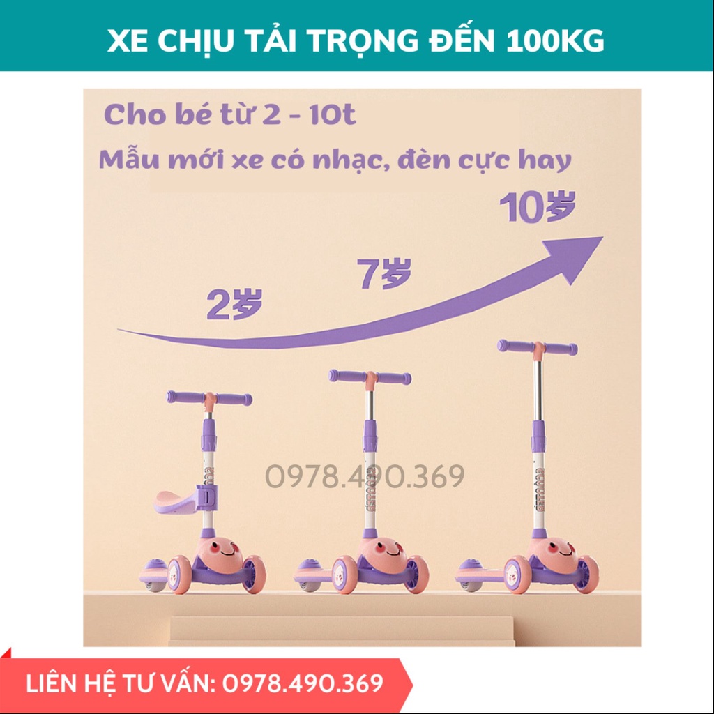 [SIÊU XỊN] Xe Trượt Ccooter - Khung To, Bánh To, Rất Chắc Chắn Giành Cho Bé 2-8 Tuổi🌸FREESHIP🌸