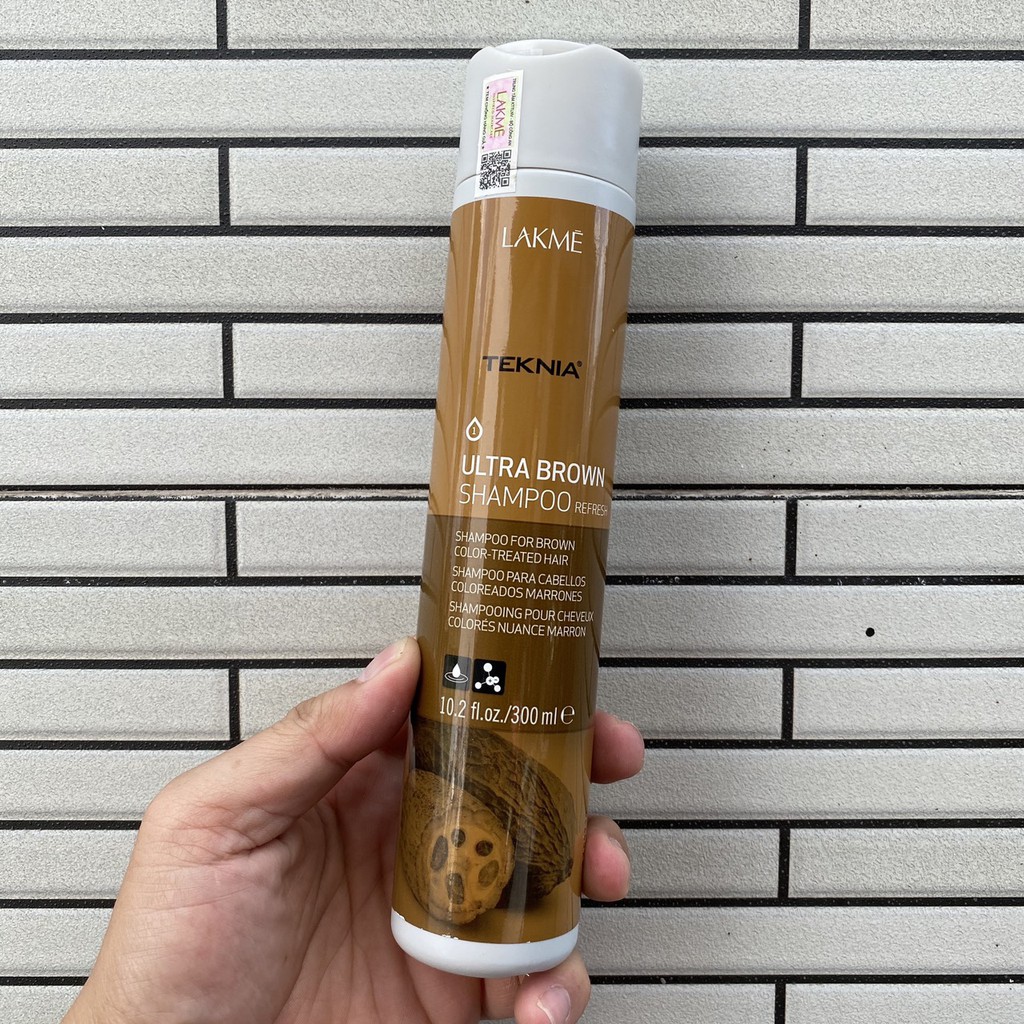 Bộ Dầu gội và Kem hấp dành cho tóc màu Nâu Cocoa Brown Teknia Lakme 300ml/250ml ( New 2022 )