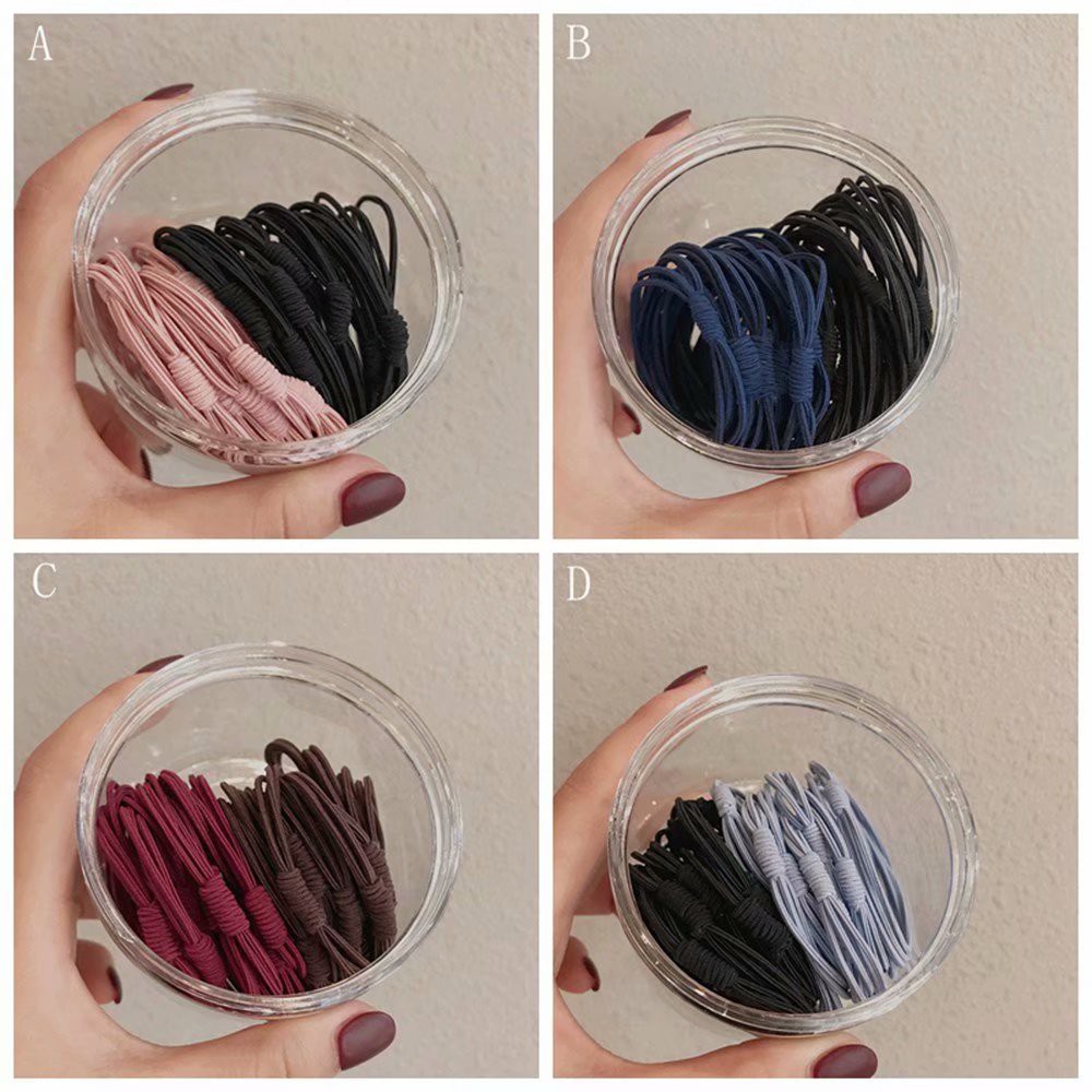 20pcs Mom's Hair Bands Kids Fashion Hair Accessories Women Ponytail Rubber Band Hairties