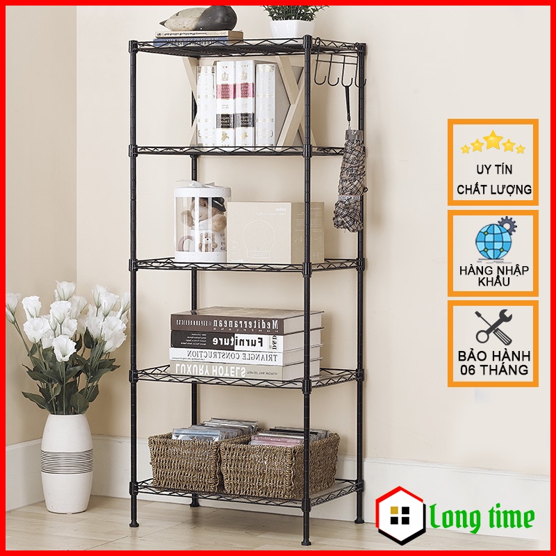 Kệ đa năng, kệ để đồ 5 tầng khung thép carbon lắp ráp tiện lợi