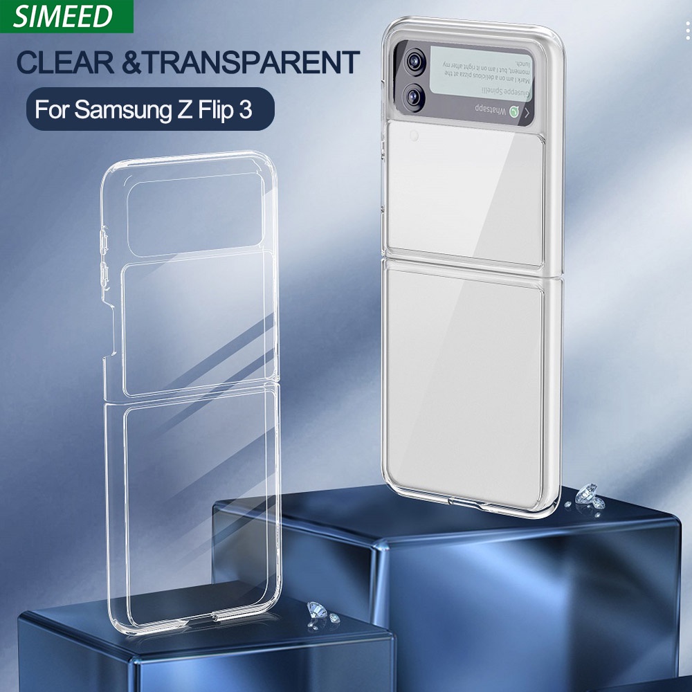 Ốp Điện Thoại Trong Suốt Siêu Mỏng Chống Sốc Cho Samsung Galaxy Z Flip 4 3 5G