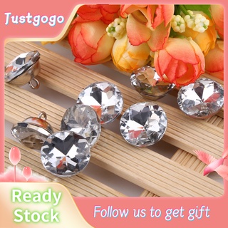 Bộ 50 Nút Áo Đính Đá Pha Lê Hình Tròn Dành Cho Quần / Đầu Ghế Sofa