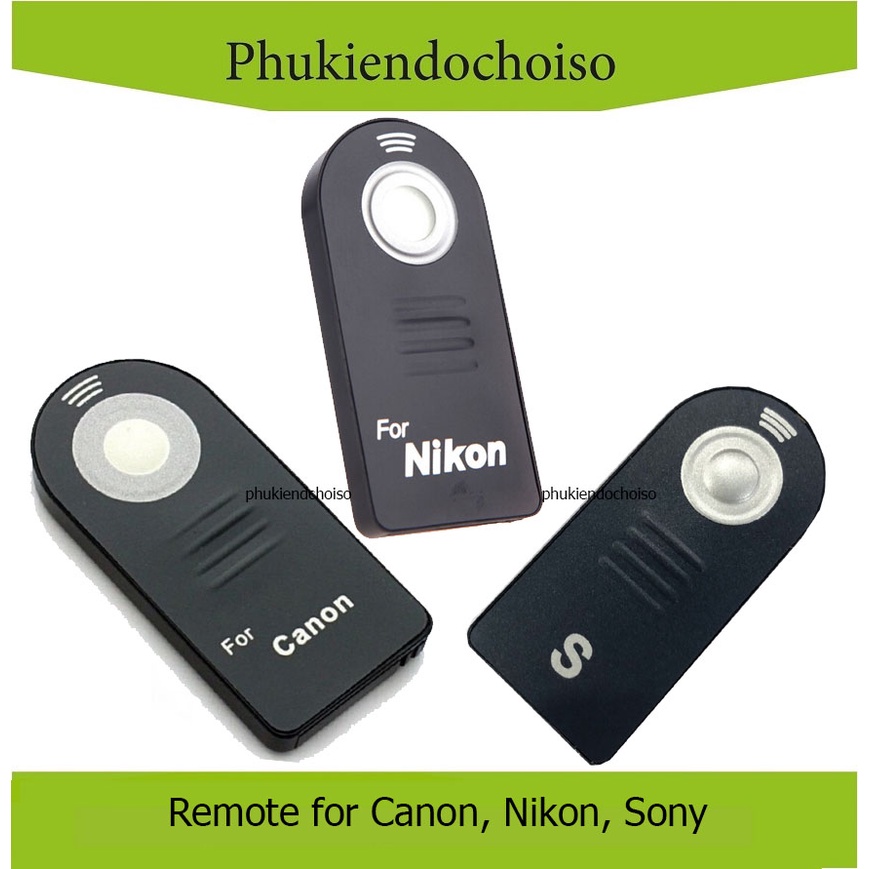 Điều khiển từ xa, điều khiển bằng hồng ngoại, remote cho máy ảnh Canon/ Nikon/ Sony