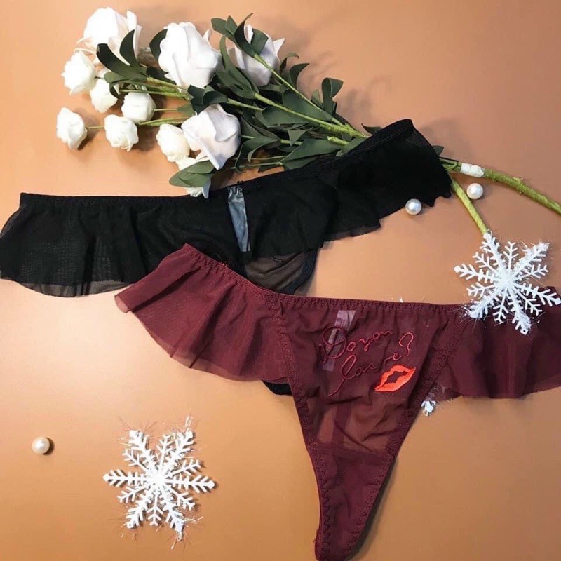 Lọt Khe Ren Vền Bèo Sexy Gắn Hình Môi Trái Tim LK5325