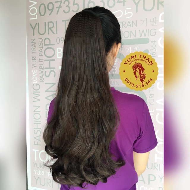 Tóc cột siêu cấp yuritran (xoăn lọn dài ba màu)