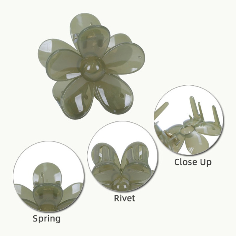 Kẹp Tóc Hoa Lớn Màu Nhám Xinh Xắn Cho Nữ