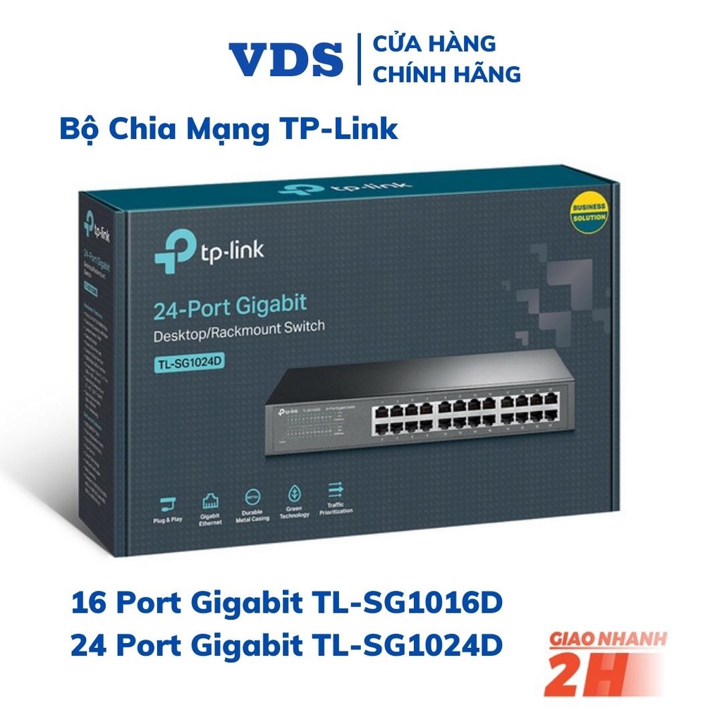 Bộ chia mạng TP-Link TL-SG1016D TL-SG1024D switch 16 24 cổng gigabit chia tín hiệu mạng RJ45 10/100/1000Mbps