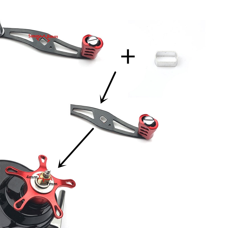 Ống Nối Cần Câu Cá Thay Đổi Lỗ 8*5MM Sang 7*4mm Bằng Nhôm