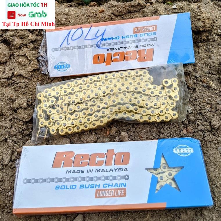 Sên Vàng Recto 124, 132 Mắt 9ly 10ly Made in Malaysia Cho Các Xe