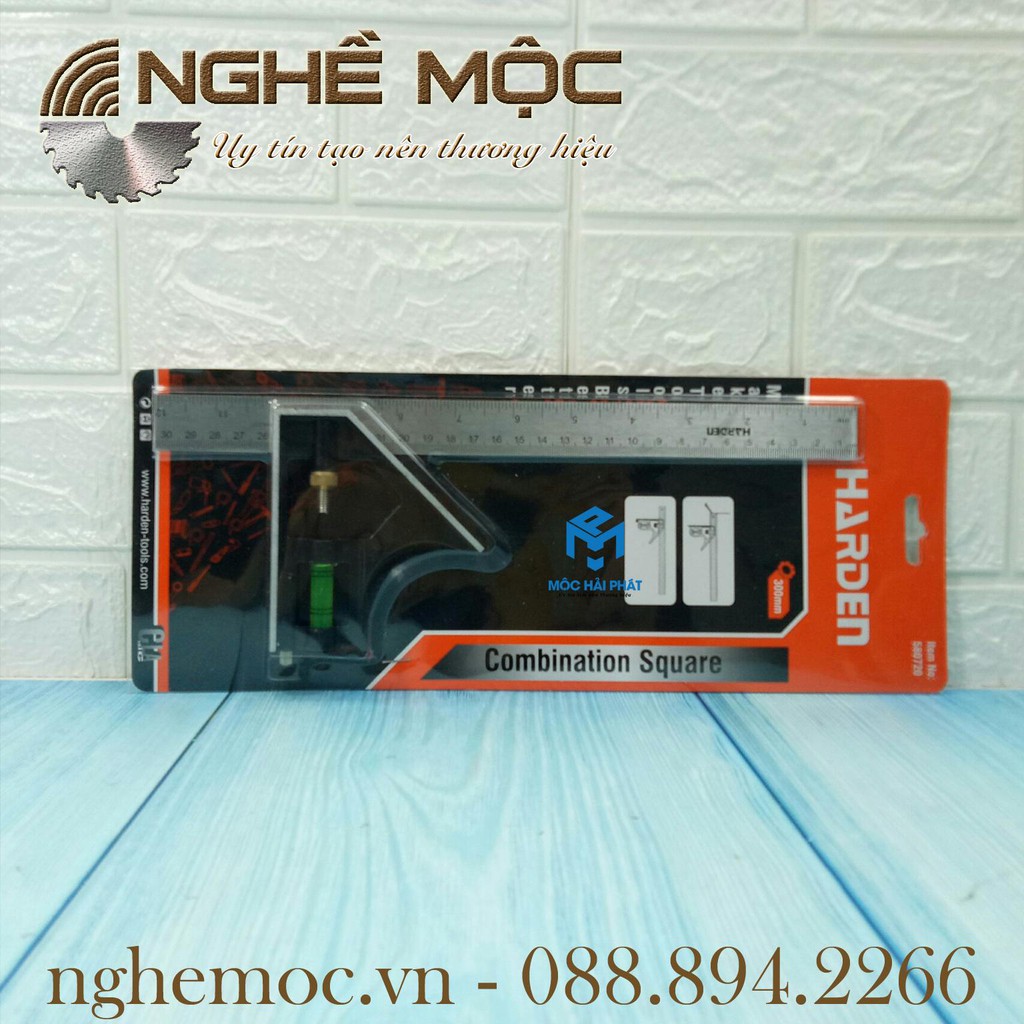 Thước Ke Góc Vuông Di Chuyển Đa Năng Harden 580720 - Nghề Mộc