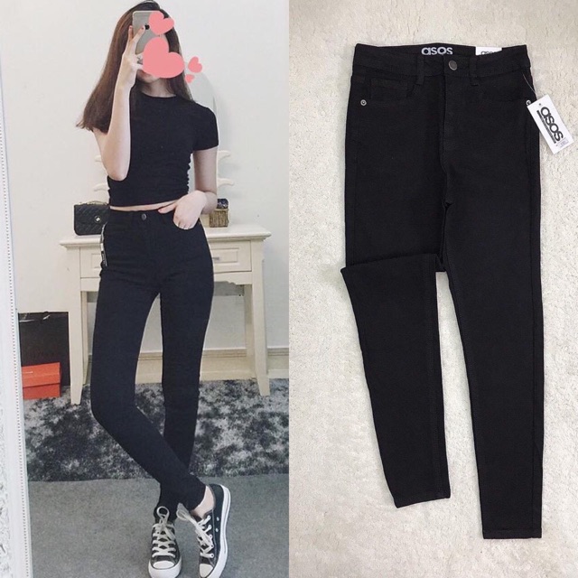 Quần 9 tấc skinny lưng cao
