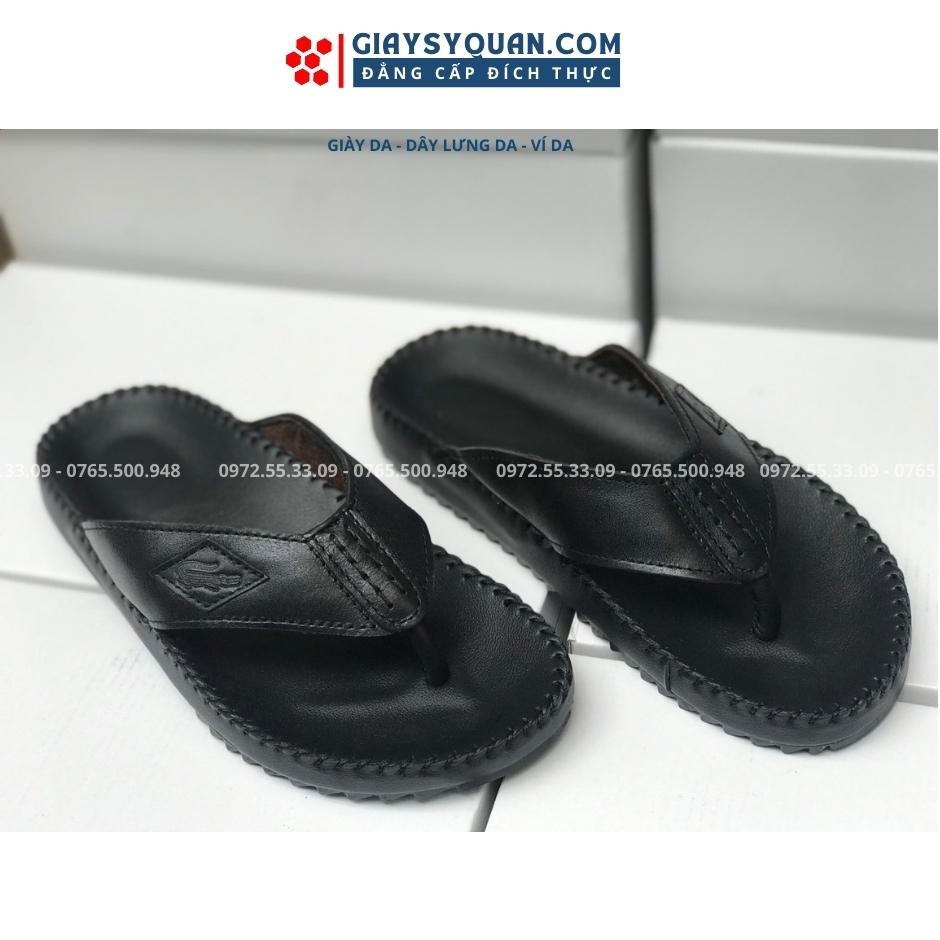 Dép nam xỏ ngón - dép kẹp thời trang tiện lợi hàng da bò thật chuẩn đẹp mã 108N đế khâu dù sẵn bền bỉ