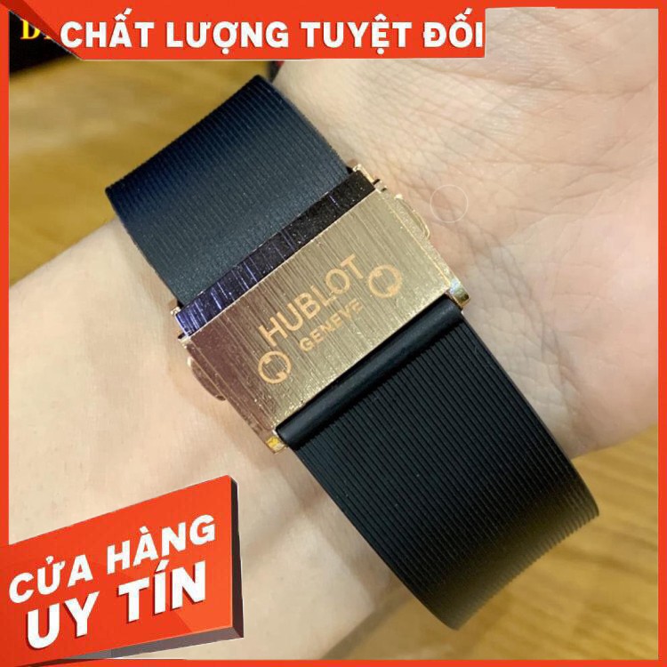 (hublot.viền đá)  Đồng hồ nam Hublot đính đá dây cao su thơm cao cấp - Dongho.hublot