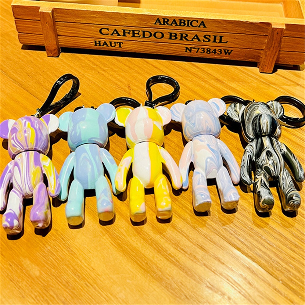 Móc Khóa Hình Gấu Graffiti Diy Dễ Thương Sáng Tạo