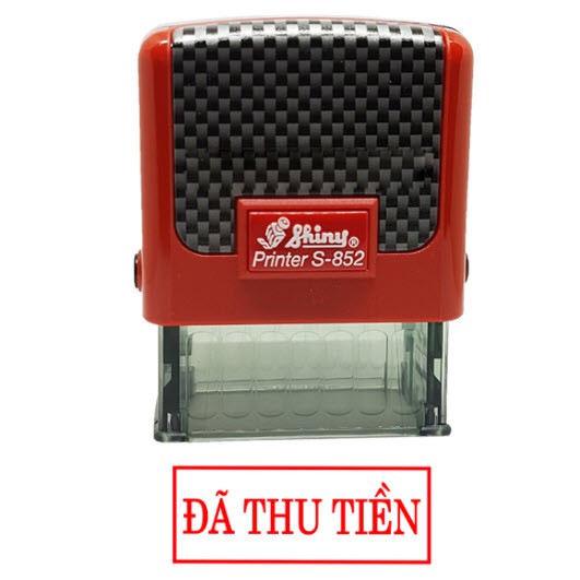 Con dấu Đã Thu Tiền - Shiny S852 màu đỏ