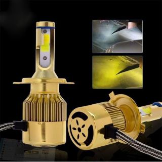 ĐÈN PHA LED ZE MÁY C6-2 TIM COST VÀNG PHA TRẮNG (GIÁ 1BÓNG)