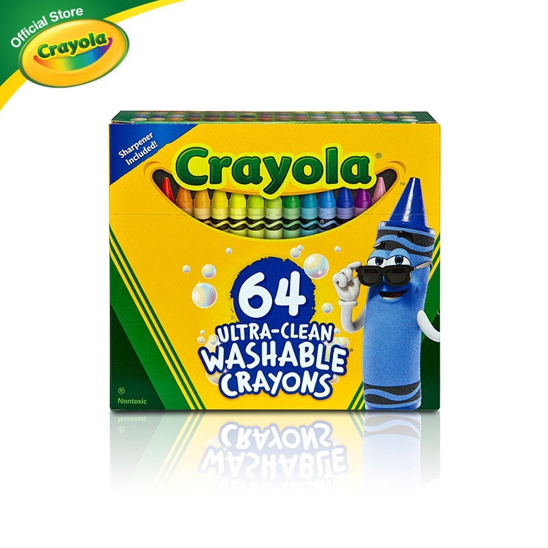 Bộ 64 cây bút sáp màu Crayola, tẩy sạch vượt trội - 523287