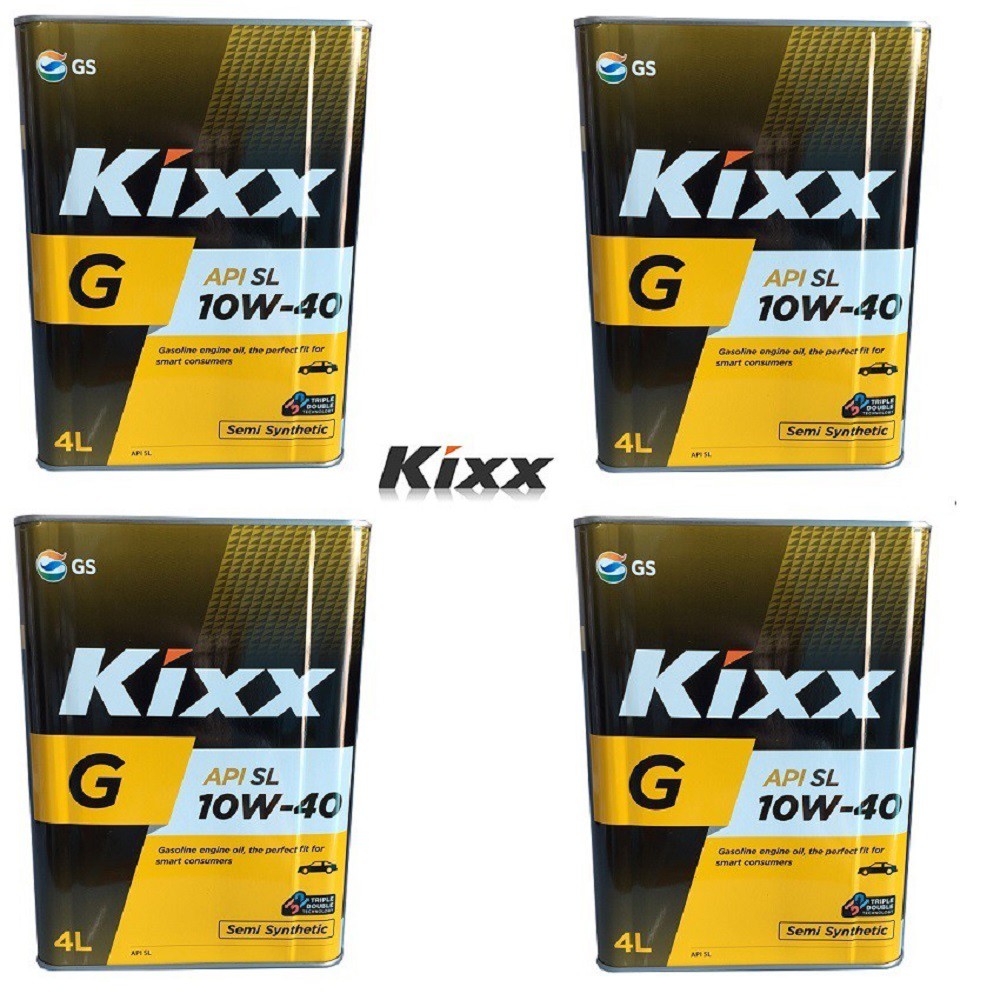 Dầu động cơ xăng Kixx G SL 10W40 4L thùng thiếc hợp cho động cơ xăng bốn thì giúp động cơ tăng tuổi thọ khi sử dụng.