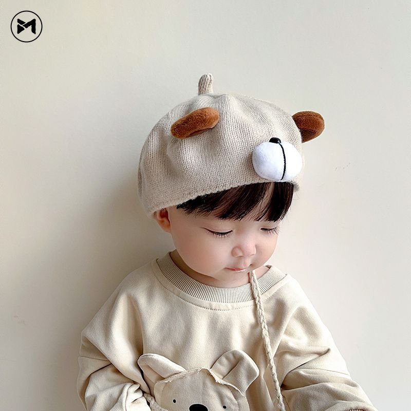 Mũ Beret Len Dệt Kim Mỏng Dễ Thương Xinh Xắn Thời Trang 2022 Cho Bé Trai Và Bé Gái Từ 5 Tháng Đến 4 Tuổi