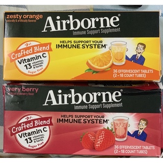 Viên sủi C Airborne Origial Immune Support Vitamin C 1000mg - Mỹ