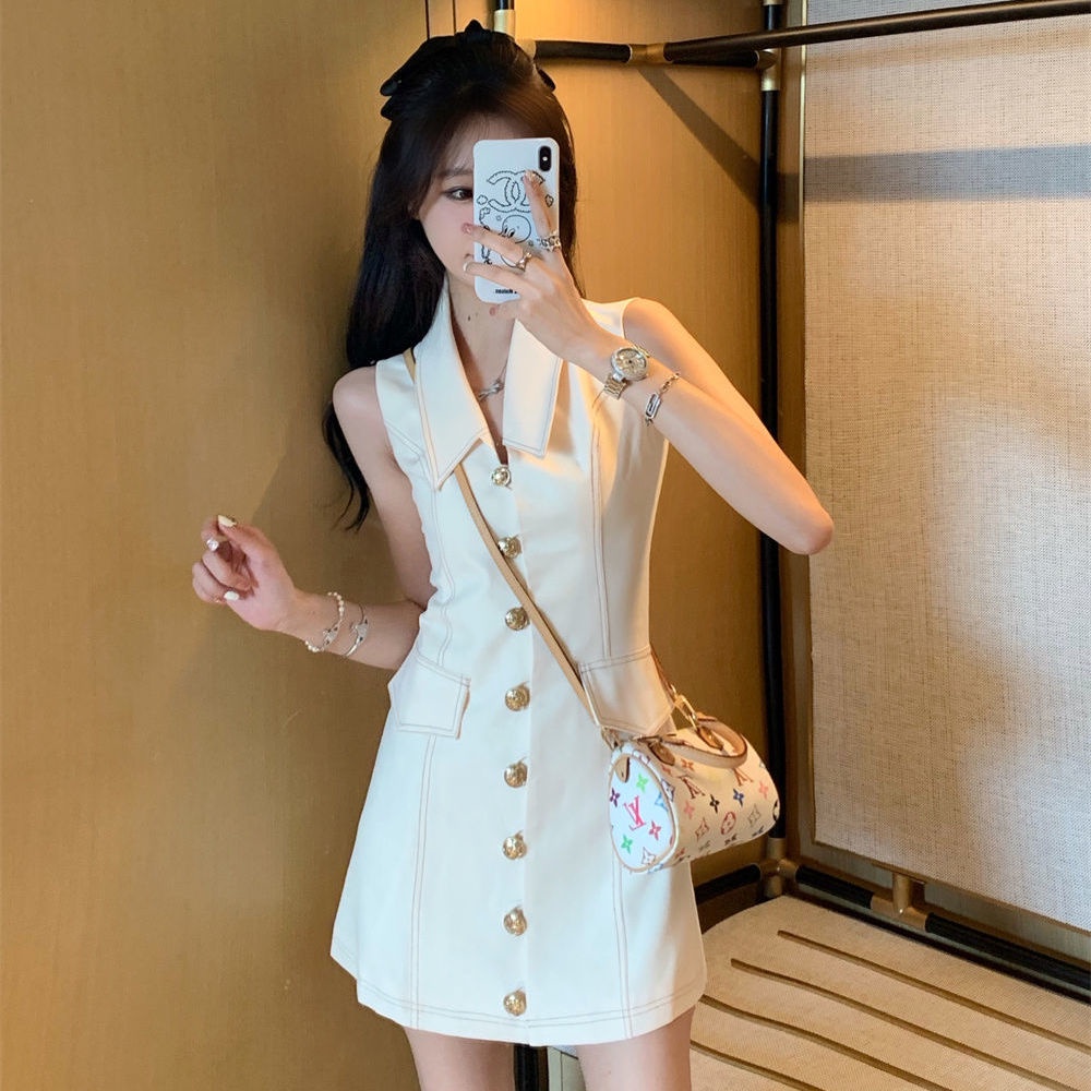 Đầm Không Tay Dáng Ôm Thời Trang Mùa Hè Hàn Quốc 2022 Mới