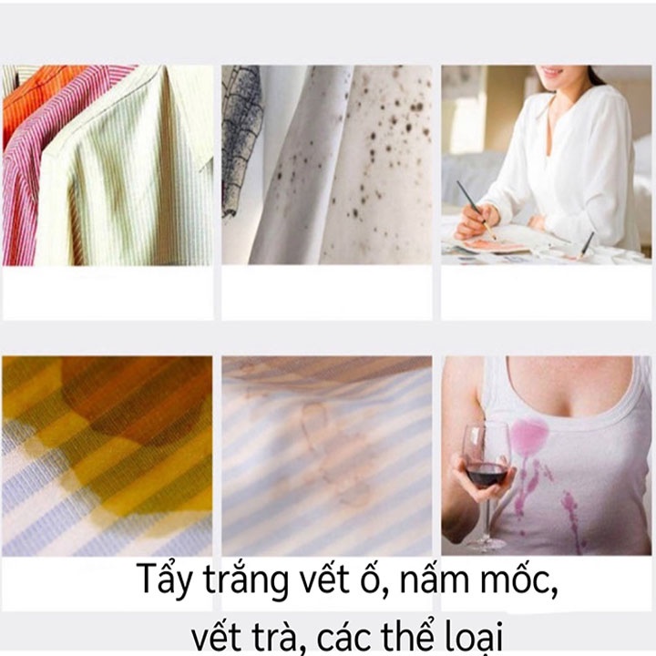 [VIP] Lọ Tẩy Trắng, Tẩy Mốc, Tẩy Vết Bẩn Quần Áo Trắng