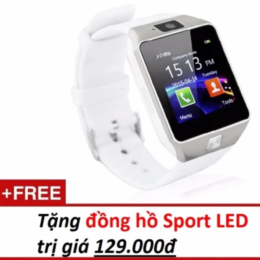 Điện thoại Đồng hồ DZ09 - Hàng nhập khẩu + Tặng 1 đồng hồ đeo tay Sport LED