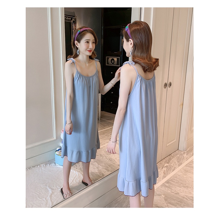 Váy Ngữ Nữ 2 Dây Thắt Nơ Dáng Suông - Hàng Quảng Châu Cao Cấp (VD2)