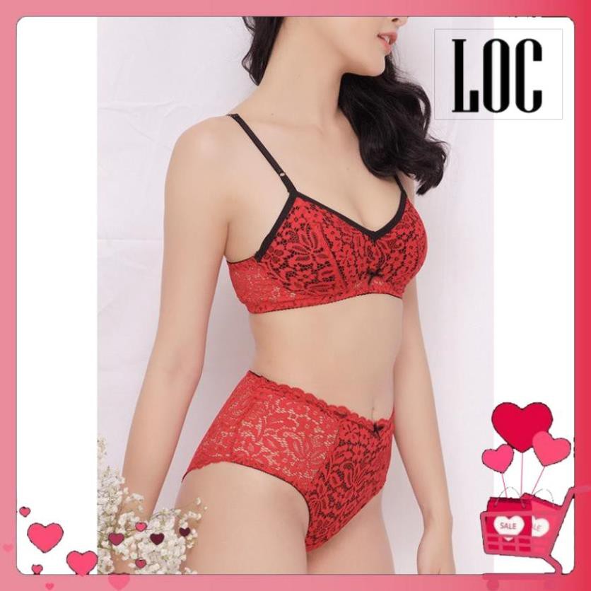 Đồ lót nữ, Áo Dáng Gọng Liền Ngực - Đỏ Hoa Sen [Nội Y Cao Cấp]
