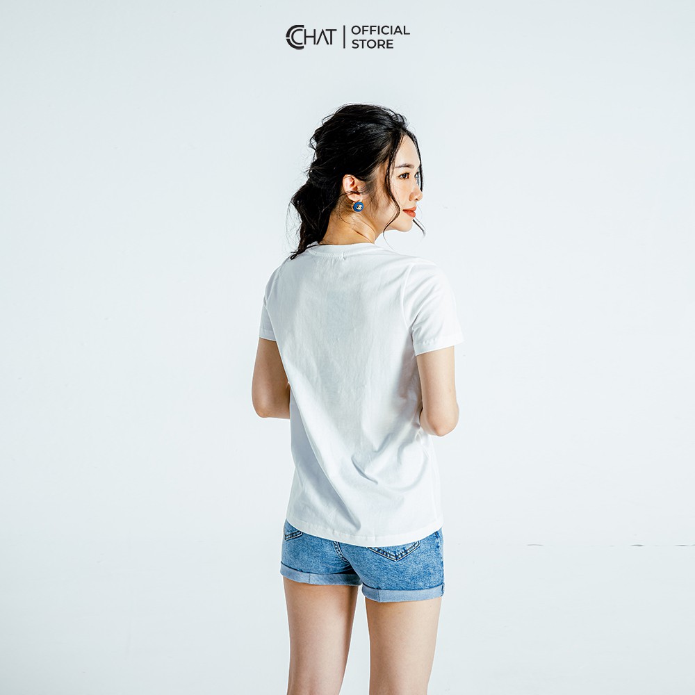 Áo thun nữ T-shirt in hình gấu hồng CCHAT