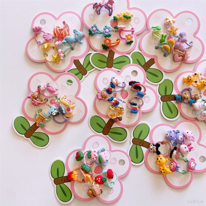 Set 5 Cặp Dây Buộc Tóc Hình Chiếc Lá Xinh Xắn