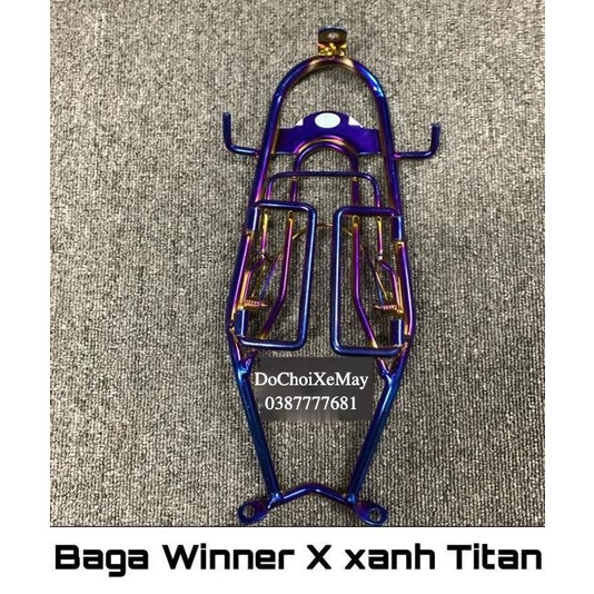 Baga giữa Winner X xanh titan kiểu xếp 10li có móc treo đồ tiện lợi . DoChoiXeMay