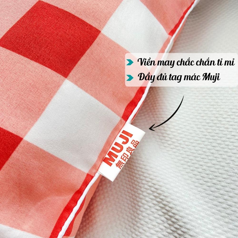 Ruột gối nằm Muji 50x70 bông gòn gối ngủ vuông ép hơi cao cấp - Otama Bedding