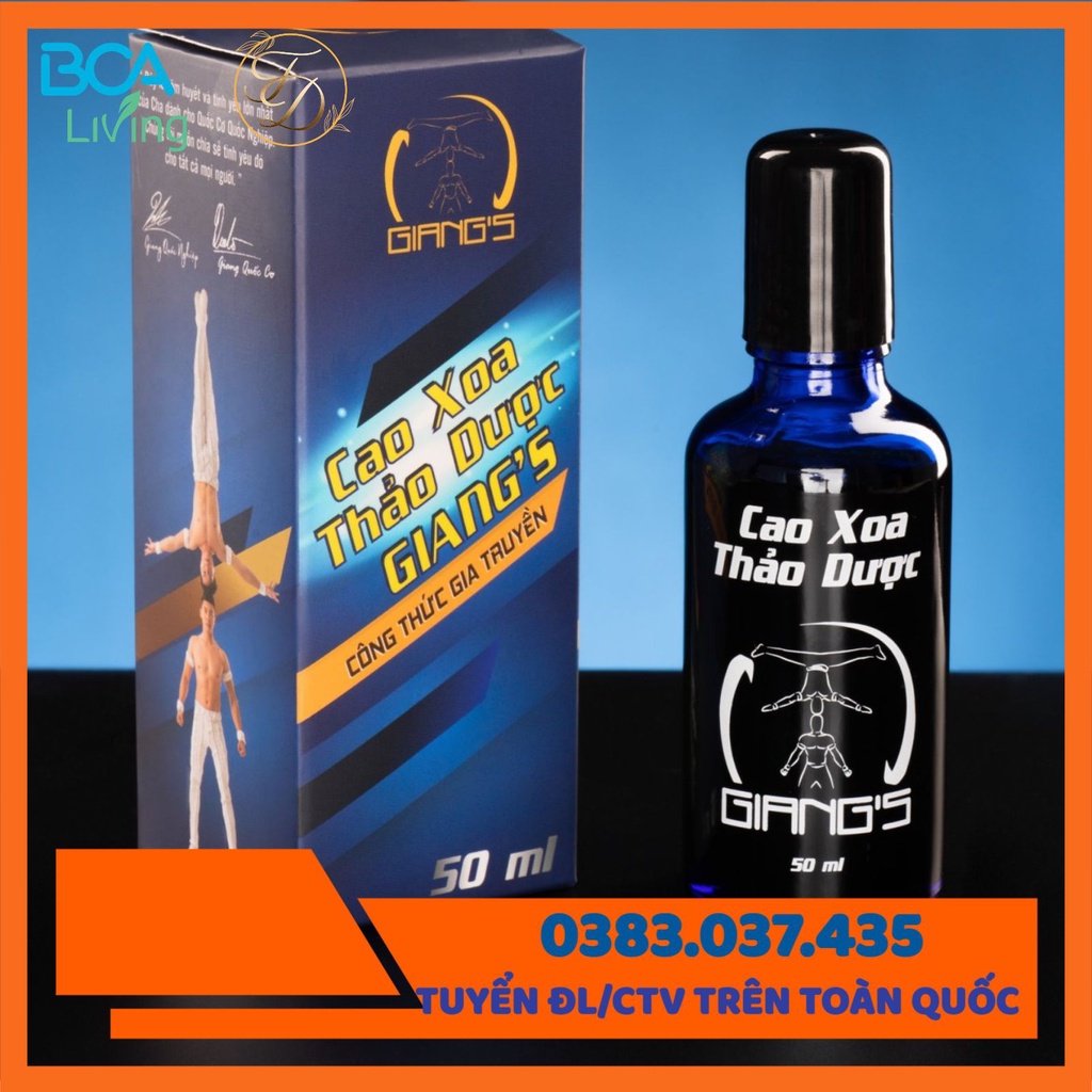 Cao xoa bóp Cổ, Vai, Gáy GIANGS - Quốc Cơ, Quốc Nghiệp