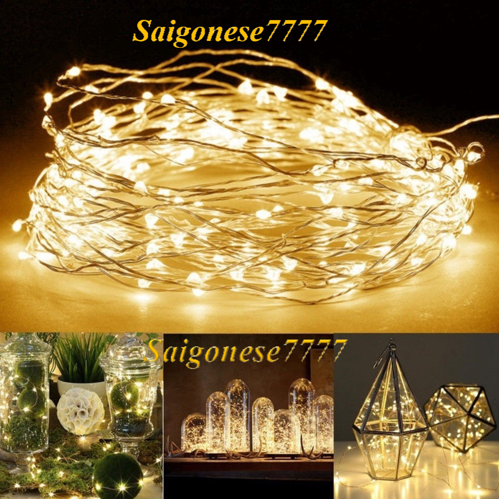 Dài 3 Mét 30 Bóng Đèn Không Chớp Nháy Xài Pin Đèn Led Đom Đóm Fairy Light Trang Trí Decor Phòng Ngủ Noel