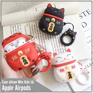 Vỏ silicon cho tai nghe Airpods mẫu Mèo Thần Tài
