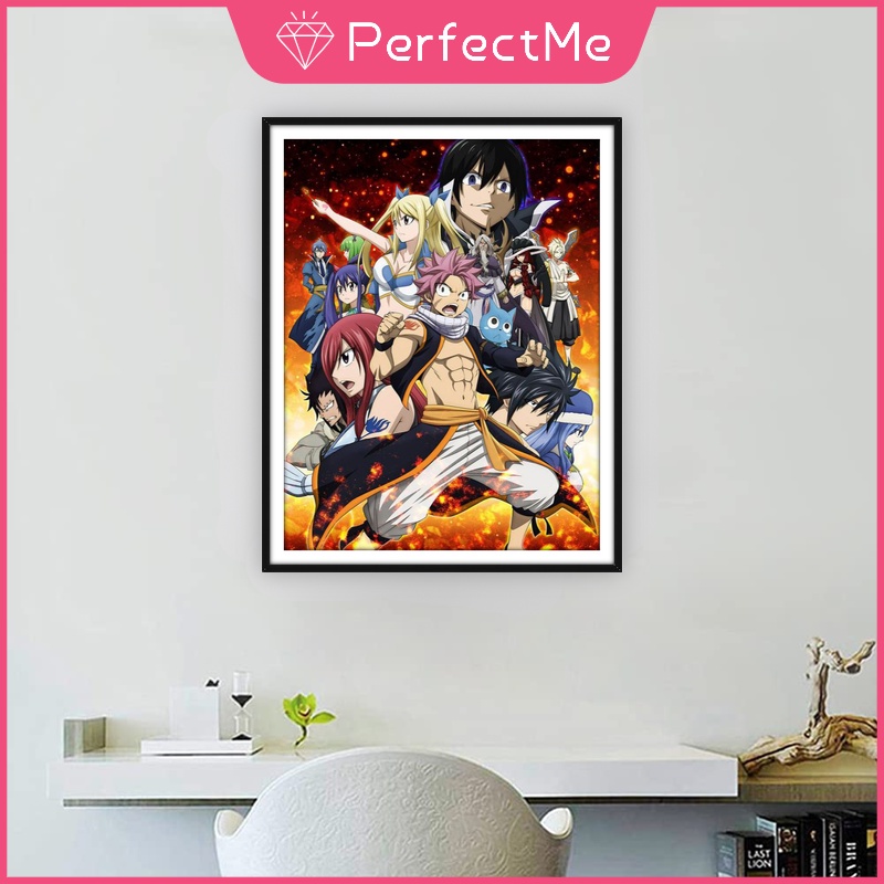 Bộ Tranh Đính Đá 5D Tự Làm Hình Nhân Vật Hoạt Hình Anime Treo Tường Trang Trí Nhà Cửa 40x50cm
